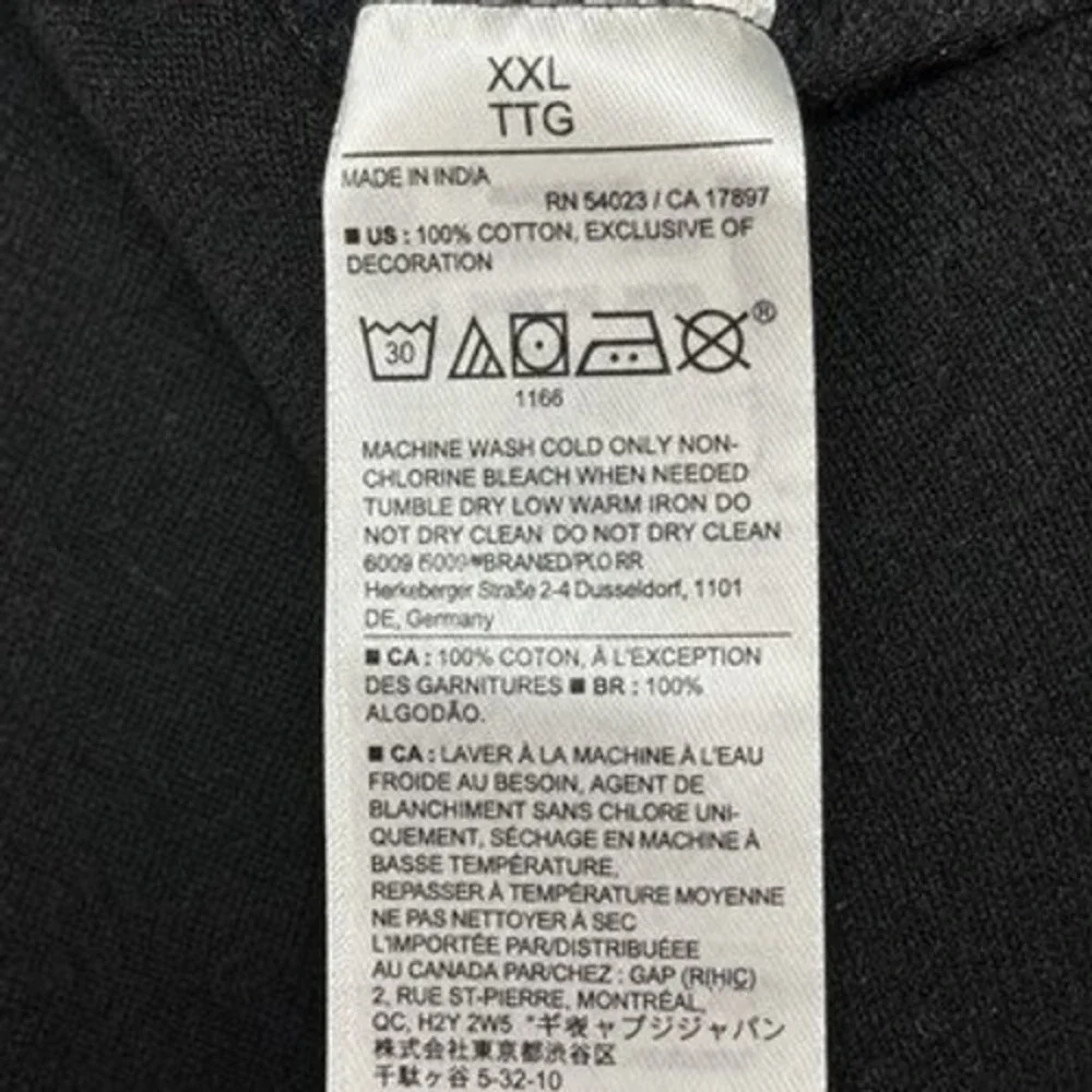Banana Republic XXL Polo Shirt Charcoal Gray Organic Cotton Tonal Logo Preppy